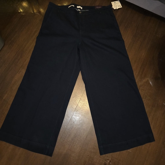 Ava & Viv Dark Blue Denim Trouser Wide Leg Jeans 24R Plus - Picture 3 of 9
